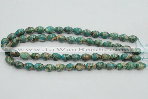 CSE05 15.5 inches 10*14mm teardrop natural sea sediment jasper beads