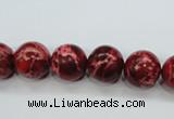 CSE164 15.5 inches 14mm round dyed natural sea sediment jasper beads