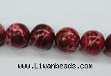 CSE165 15.5 inches 16mm round dyed natural sea sediment jasper beads