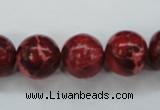 CSE167 15.5 inches 20mm round dyed natural sea sediment jasper beads