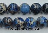 CSE214 15.5 inches 16mm round dyed natural sea sediment jasper beads