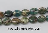 CSE5010 15.5 inches 8*10mm oval natural sea sediment jasper beads