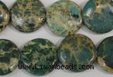 CSE5031 15.5 inches 20mm flat round natural sea sediment jasper beads