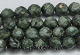 CSH07 15.5 inches 10mm faceted round natural seraphinite beads