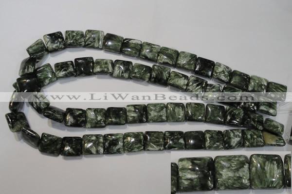 CSH103 15.5 inches 14*14mm square natural seraphinite gemstone beads