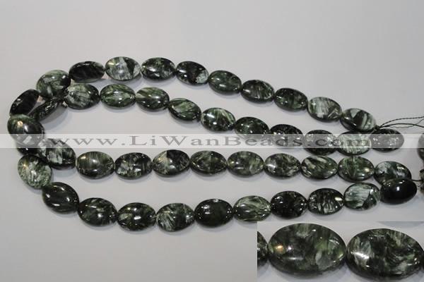 CSH133 15.5 inches 13*18mm oval natural seraphinite gemstone beads