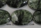 CSH137 15.5 inches 22*30mm oval natural seraphinite gemstone beads