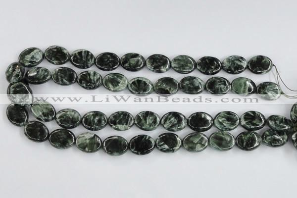 CSH14 15.5 inches 13*18mm oval natural seraphinite beads wholesale