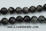 CSI01 15.5 inches 8mm round silver scale stone beads wholesale