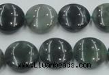 CSJ201 15.5 inches 16mm flat round serpentine jade gemstone beads