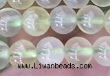 CSJ319 15.5 inches 6mm round serpentine new jade beads