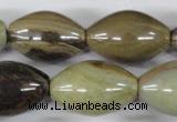 CSL106 15.5 inches 22*30mm rice silver leaf jasper beads wholesale