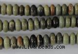 CSL108 15.5 inches 4*8mm rondelle silver leaf jasper beads wholesale