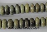 CSL109 15.5 inches 6*12mm rondelle silver leaf jasper beads wholesale