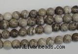 CSL11 15.5 inches 6mm round silver leaf jasper beads wholesale