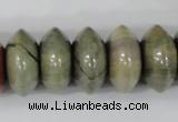 CSL110 15.5 inches 10*20mm rondelle silver leaf jasper beads wholesale