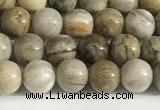 CSL150 15.5 inches 4mm round 

sliver leaf jasper beads wholesale