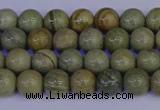 CSL200 15.5 inches 4mm round silver leaf jasper beads wholesale