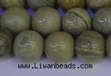 CSL205 15.5 inches 14mm round silver leaf jasper beads wholesale