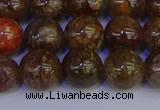 CSL224 15.5 inches 12mm round gold leaf jasper beads wholesale