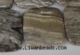 CSL57 15.5 inches 30*30mm square silver leaf jasper beads wholesale