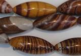 CSL80 15.5 inches 12*30mm rice silver leaf jasper beads wholesale