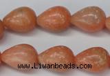 CSM14 15.5 inches 13*18mm teardrop salmon stone beads wholesale