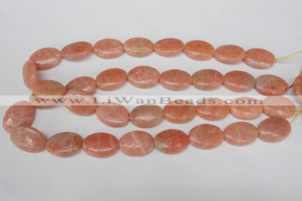 CSM37 15.5 inches 18*24mm oval salmon stone beads wholesale