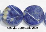 CSO03 15.5 inches 15mm faceted coin A grade sodalite beads