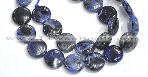 CSO09 15.5 inches A grade 8mm coin sodalite beads wholesale