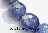 CSO21 AB grade 14mm faceted round sodalite beads wholesale