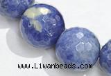 CSO22 AB grade 16mm faceted round sodalite beads wholesale