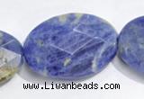 CSO26 15.5 inches A grade 10*14mm faceted oval sodalite beads