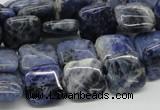 CSO44 15.5 inches 14*14mm square sodalite gemstone beads wholesale