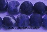 CSO457 15.5 inches 12mm round matte sodalite gemstone beads