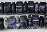 CSO51 15.5 inches 5*16mm & 9*16mm rondelle sodalite gemstone beads