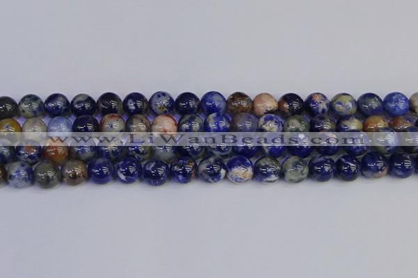 CSO514 15.5 inches 12mm round orange sodalite beads wholesale