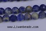 CSO520 15.5 inches 4mm round matte orange sodalite beads wholesale