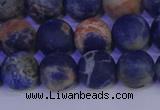 CSO523 15.5 inches 10mm round matte orange sodalite beads wholesale