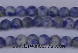 CSO530 15.5 inches 4mm round matte African sodalite beads wholesale