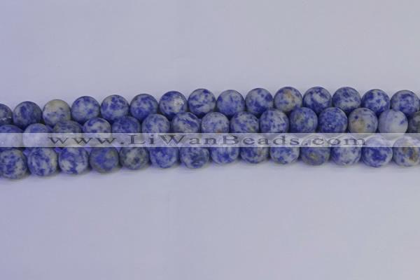 CSO534 15.5 inches 12mm round matte African sodalite beads wholesale