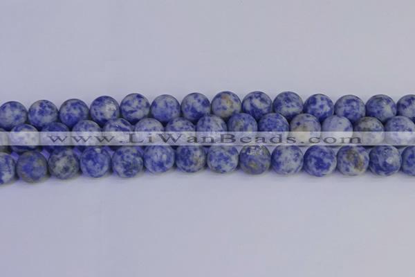 CSO535 15.5 inches 14mm round matte African sodalite beads wholesale