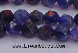 CSO552 15.5 inches 8mm faceted nuggets sodalite gemstone beads