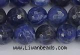 CSO561 15.5 inches 10mm faceted round sodalite gemstone beads