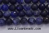 CSO600 15.5 inches 4mm faceted round sodalite gemstone beads