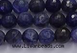 CSO602 15.5 inches 8mm faceted round sodalite gemstone beads