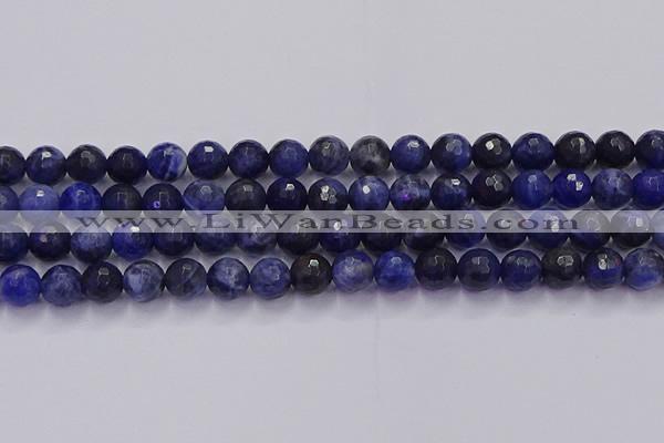 CSO603 15.5 inches 10mm faceted round sodalite gemstone beads