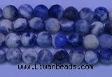 CSO620 15.5 inches 4mm faceted round AB grade sodalite beads