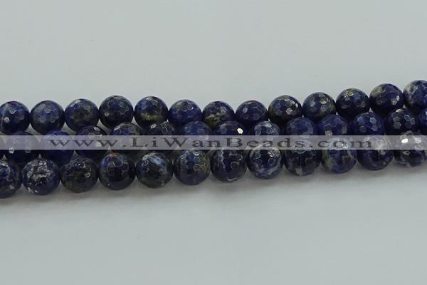 CSO645 15.5 inches 12mm faceted round sodalite gemstone beads