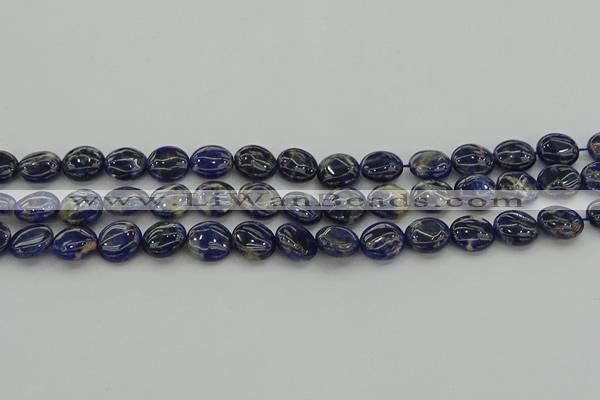 CSO671 15.5 inches 12mm flat round sodalite gemstone beads